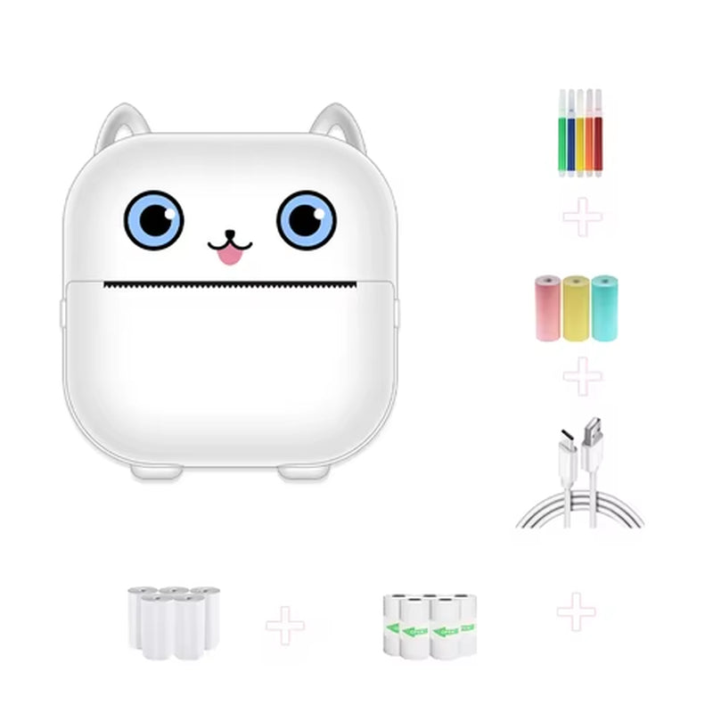 Mini Printer Thermal Adhesive Labels Printer Sticker Bluetooth Mini Pocket Label Notes Printer for Home and Office Android IOS .