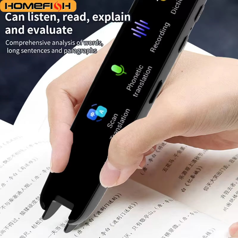HOMEFISH Offline Translation Pen Dictionary English Intelligent Scanning Point Reading 123 Languages Translator Pen